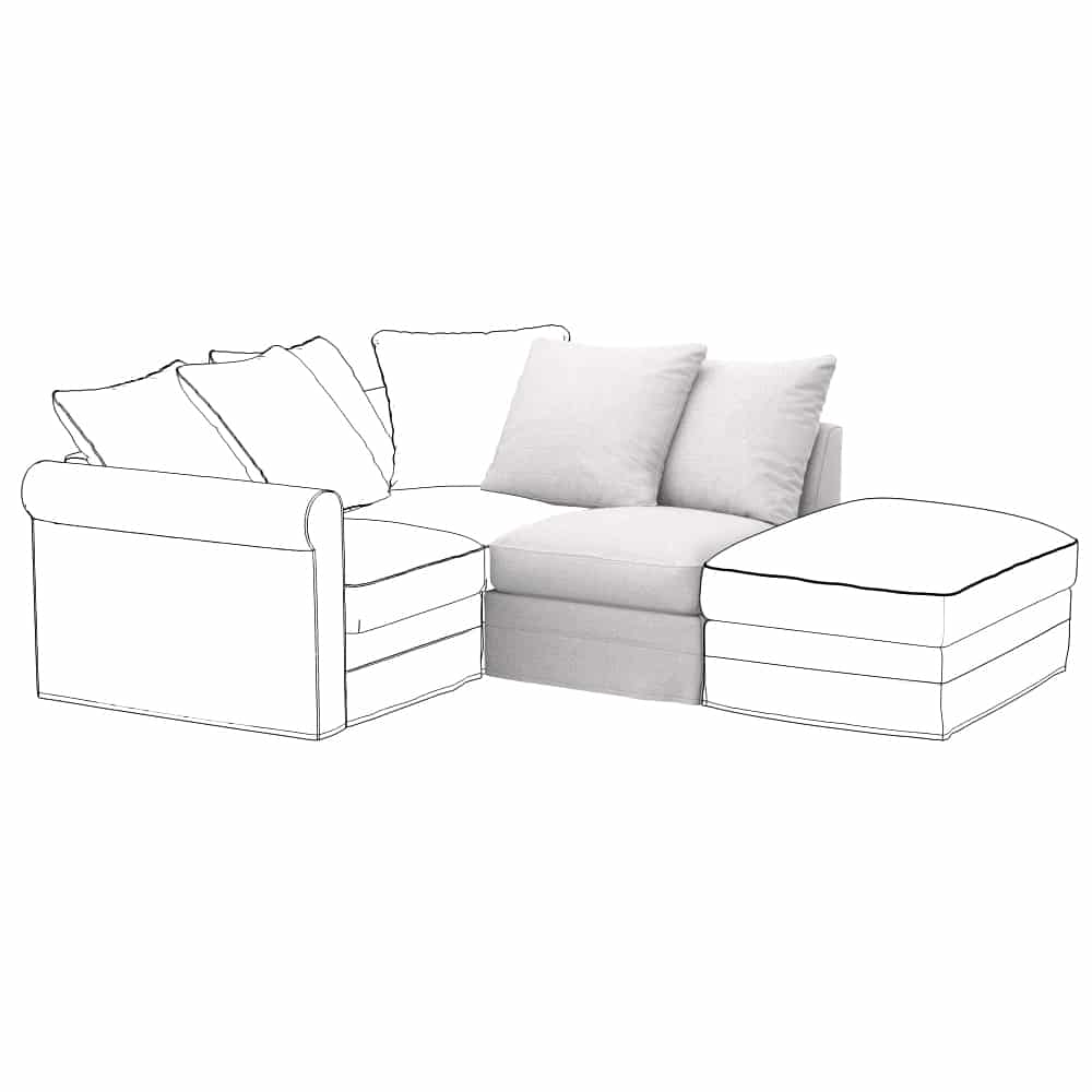 IKEA GRONLID Överdrag till 1-sits sektion